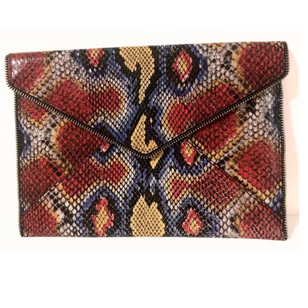 Rebecca Minkoff Leo Multi Colored Python Leather … - image 1